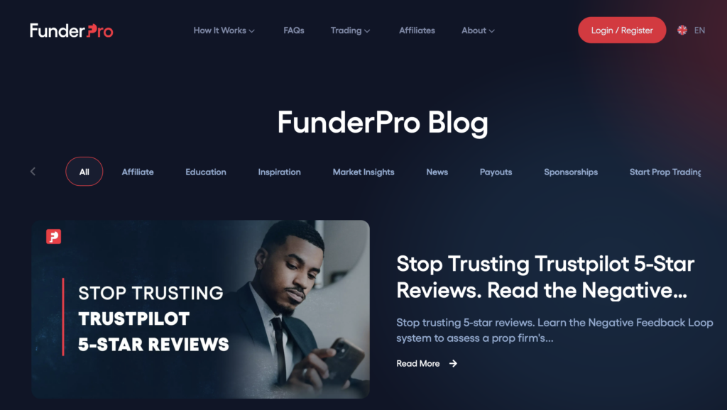 FunderPro proprietary trading platform, challenges, dashboard, and rules - Preview 5